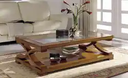 Coffee table in the bedroom interior