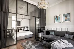 Glass Partition In The Bedroom Interior