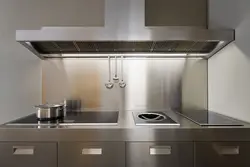 Stainless steel in the bathroom interior
