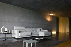 Art concrete in the living room interior
