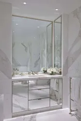 Белое Зеркало В Интерьере Ванной