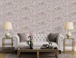 European decor wallpaper in the bedroom interior