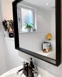 Black Mirror In The Bathroom Interior
