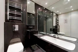 Black Mirror In The Bathroom Interior