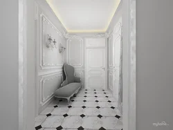 White marble in the hallway interior