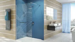 Shower doors in the bathroom interior