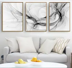 Abstract painting for bedroom interior