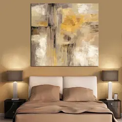 Abstract painting for bedroom interior
