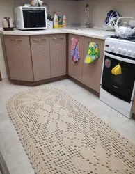 Carpets and mats in the kitchen interior
