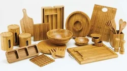 Посуда для интерьера кухни деревянные