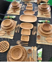 Посуда для интерьера кухни деревянные