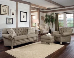 Double sofa in the living room interior
