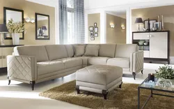 Double sofa in the living room interior