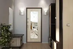 Hallway Interior With Door With Mirror