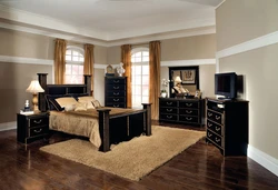 Bedroom Interior If The Furniture Is Black