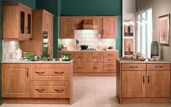 Combination Of Colors In The Interior Of The Oak Kitchen