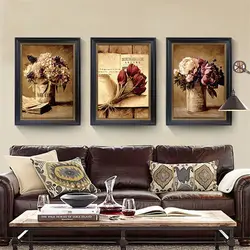 Picture frame in the living room interior
