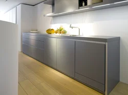 Kitchen interior with only floor cabinets