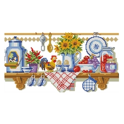 Embroidery pattern for kitchen interior