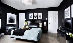 Bedroom interior dark or light floor