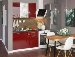 Kitchen olive white metallic interior center