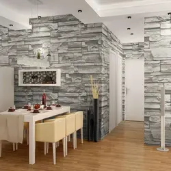 Gray artificial stone in the kitchen interior