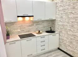 Gray Artificial Stone In The Kitchen Interior
