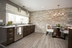 Gray Artificial Stone In The Kitchen Interior