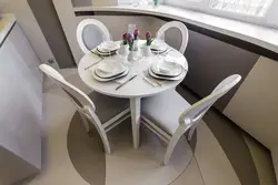 Круглый Серый Стол В Интерьере Кухни