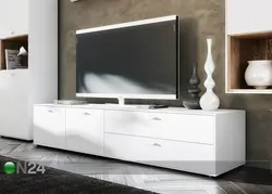 TV stand in the bedroom interior