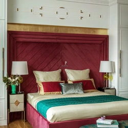 Red And Green In The Bedroom Interior