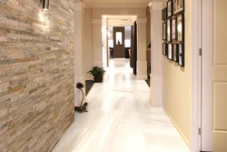 Light Tile Floor In The Hallway Interior