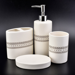 Ceramic Accessories For The Bathroom In The Interior