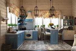 Kitchen interior in a closed country house