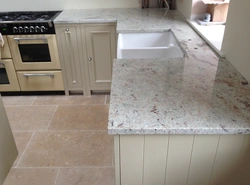 Polar star countertop in the kitchen interior