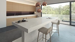 Porcelain Stoneware Table In The Kitchen Interior