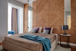 Wood paneling in the bedroom interior