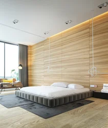 Wood Paneling In The Bedroom Interior