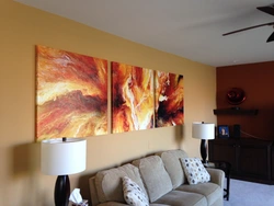 Canvas On The Wall In The Living Room Interior