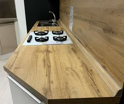Nordic Oak Countertop In The Kitchen Interior