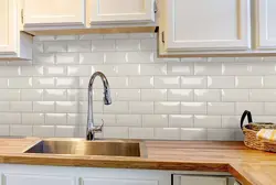 PVC brick panels in the kitchen interior