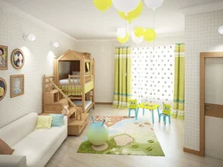 Interior Of A Children'S Room If It Is Also A Kitchen