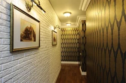 Brick wall in the interior of the hallway with your own