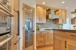 Wooden Interior From Doors To Kitchen