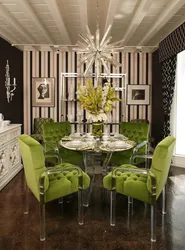Dark Green Chairs For The Kitchen In The Interior