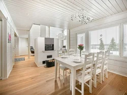 Imitation Timber In The Interior Of A Kitchen In A House