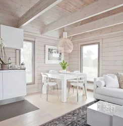 Imitation Timber In The Interior Of A Kitchen In A House