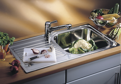 Stainless steel sink for kitchen interior