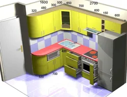 Дизайн кухни 1600