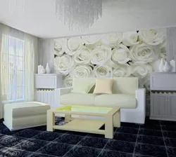 Дизайн гостиной розы